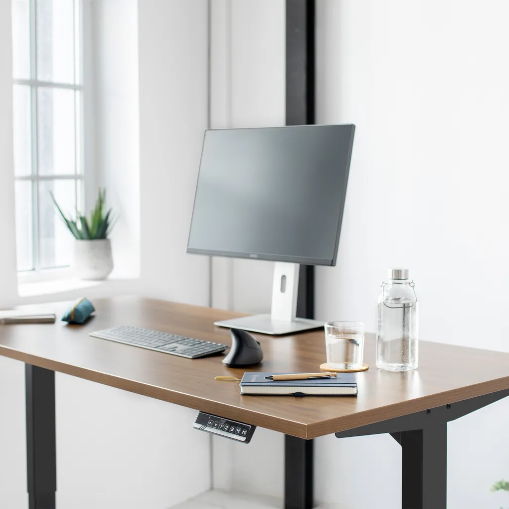 Ergotopia Desktopia Lite, Höhenverstellbarer Schreibtisch, Elektrisch Höhenverstellbares Tischgestell Mit Memory Funktion, Kollisionsschutz – Bild 6