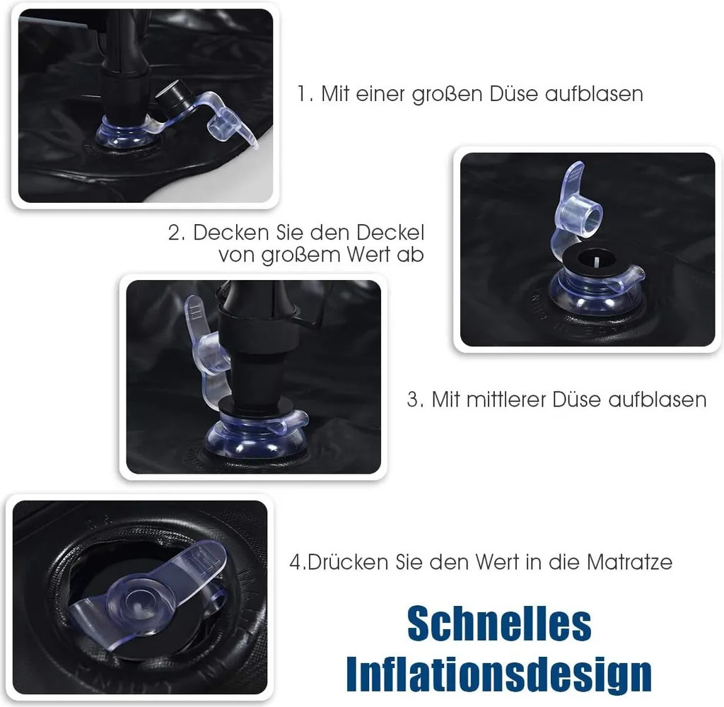 COSTWAY Luftmatratzen Autoluftmatratze Luftbett Aufblasbare Auto Matratze Mit 12V/40W Luftpumpe Für Camping Und Reisen – Bild 5