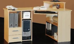 Sachs Eck-Schreibtisch Buche Schreibtisch Bürotisch PC-Tisch Buche - (292)