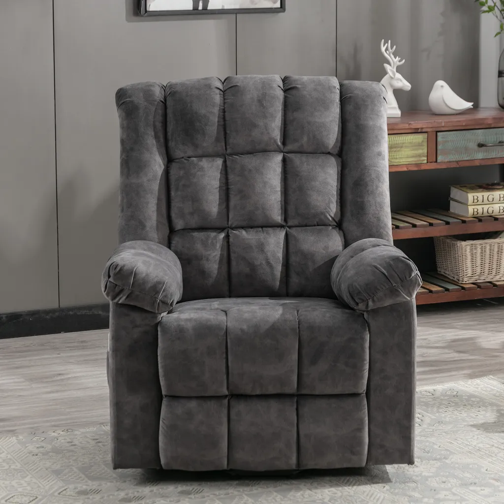 Merax TV-Sessel Elektrischer Aufstehhilfe Fernsehsessel Relaxsessel Mit Liegefunktion, Wärmefunktion Und Massagefunktion, Massagesessel Inkl. Timer Und Fernbedienung, Grau – Bild 16