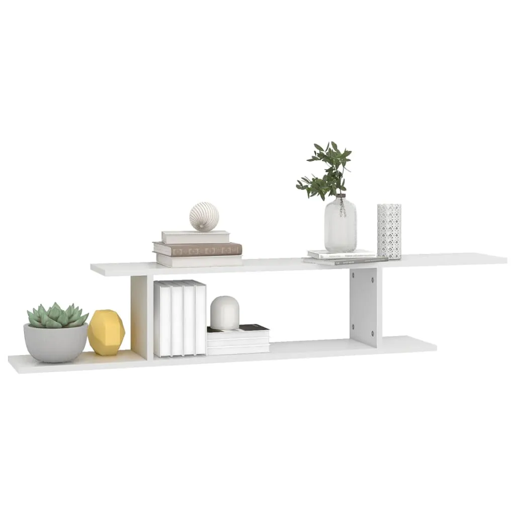 VidaXL TV-Wandregal Hochglanz-Weiß 125x18x23 Cm Holzwerkstoff – Bild 4