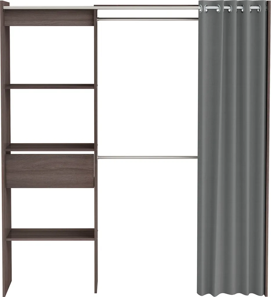 Kleiderschrank Schrank Holzschrank Schlafzimmerschrank Flurschrank "Clara I" Vulcano-Eiche – Bild 3