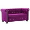 VidaXL Chesterfield Sofa 2-Sitzer Samtbezug 146 X 75 X 72 Cm Lila