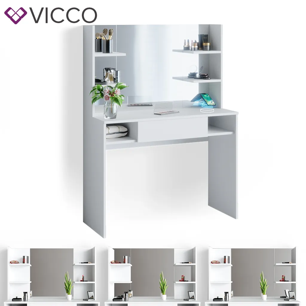 Vicco Schminktisch Frisiertisch Schminkkommode Daenerys QI Ladestation Kabellos – Bild 8