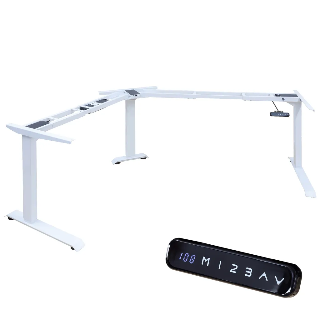 Albatros LIFT L7W Gestell Für Eckschreibtisch Höhenverstellbar Elektrisch Weiß - Winkelschreibtisch Mit Memoryfunktion, Digital-Display, Kindersicherung - Schreibtischgestell Höhenverstellbar Elektrisch Und Stufenlos
