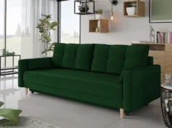Mirjan24 Schlafsofa Trifoli Mit Schlaffunktion Und Bettkasten, Couch, Stilvoll Polstersofa Vom Hersteller (Farbe: Manila 35)