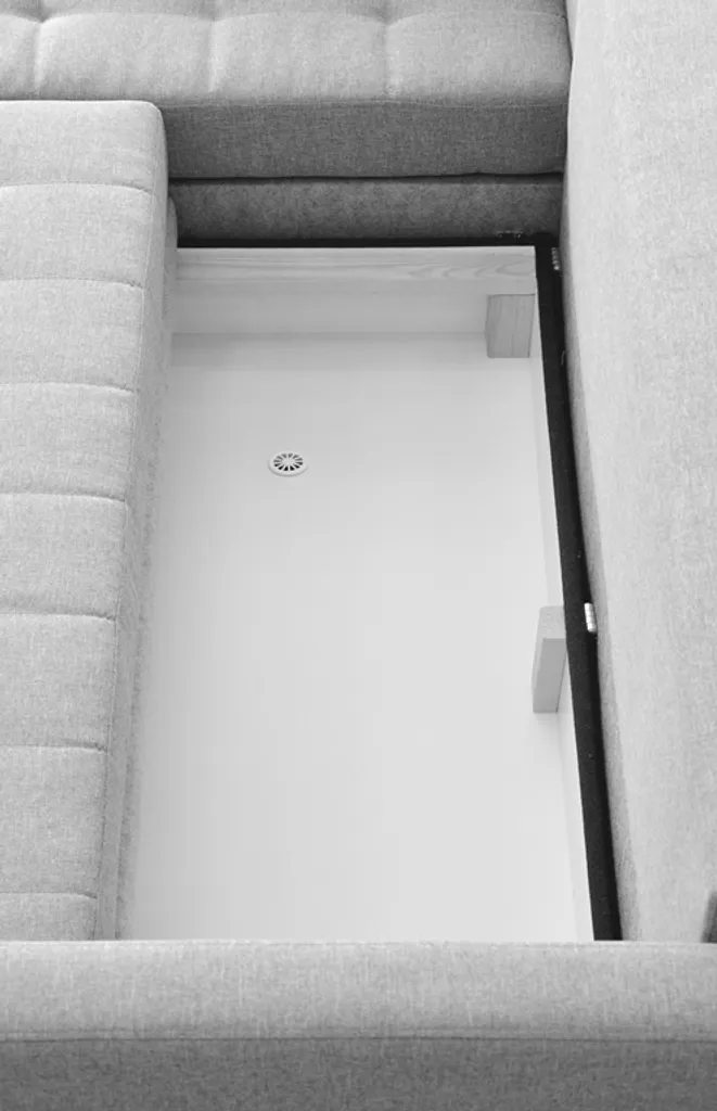 FURNIX Schlafsofa FANDIS L-Form, Eckcouch Mit 1 Bettkasten Und 3 Kissen SA61 – Bild 6