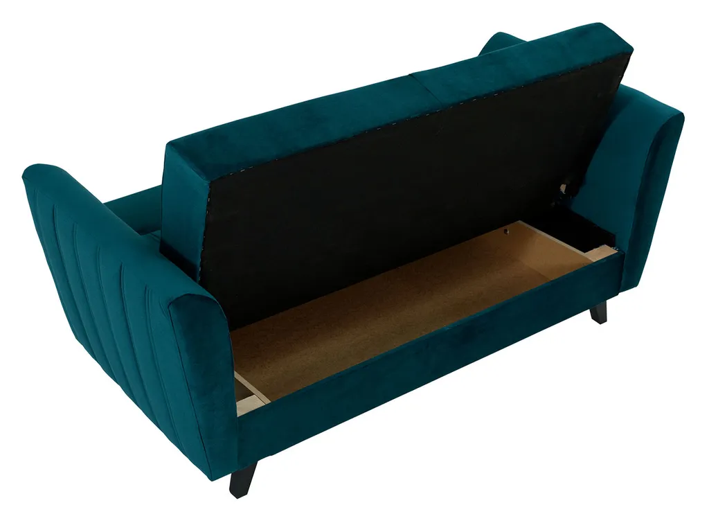 Mirjan24 Schlafsofa Azaria II, Polstersofa Vom Hersteller, Couch Mit Bettkasten Und Schlaffunktion, Holzfüße (Farbe: Paros 5) – Bild 6