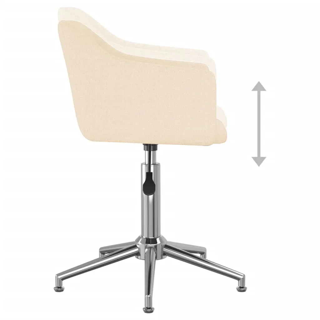 VidaXL Esszimmerstühle 2 Stk. Drehbar Creme Stoff – Bild 8
