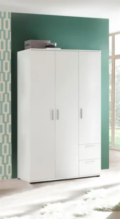 Schrank Kinderkleiderschrank Kinderzimmer Kleiderschrank "Christian I" Weiß