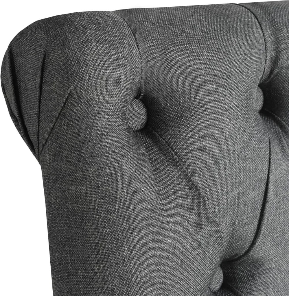 VidaXL Esszimmerstühle 4 Stk. Dunkelgrau Stoff – Bild 5