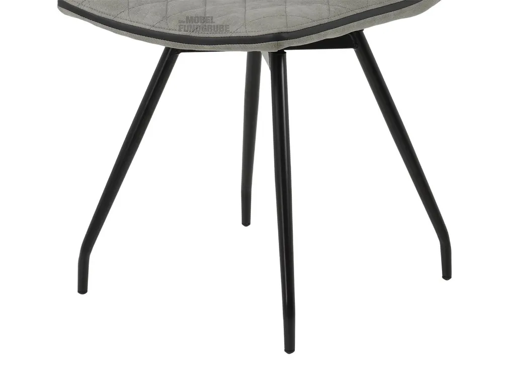 Polsterstuhl Esszimmerstuhl Grau Microfaser TATJANA - Die Möbelfundgrube – Bild 4