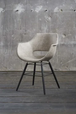 Esszimmerstuhl Stuhl Microfaser Versch. Farben KAWOLA Creme ZAJA Square