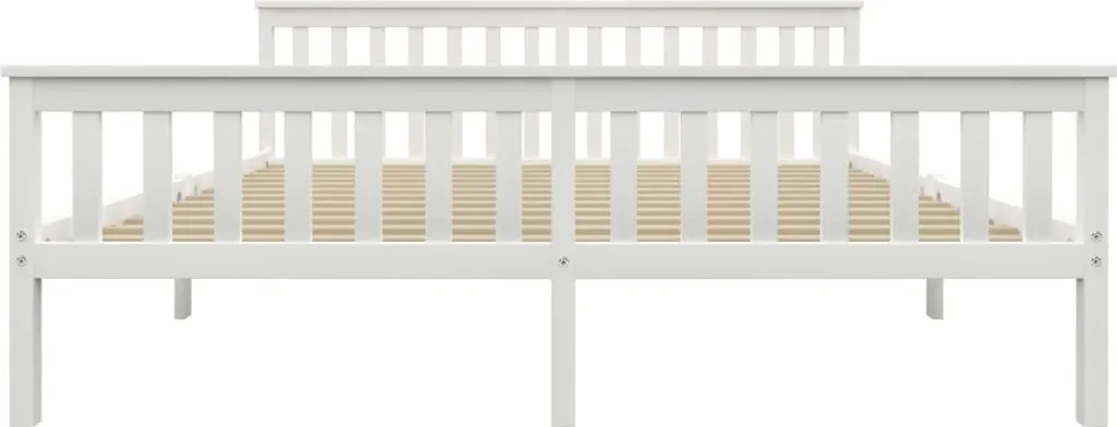 VidaXL Massivholzbett Weiß Kiefer 180x200 Cm – Bild 3
