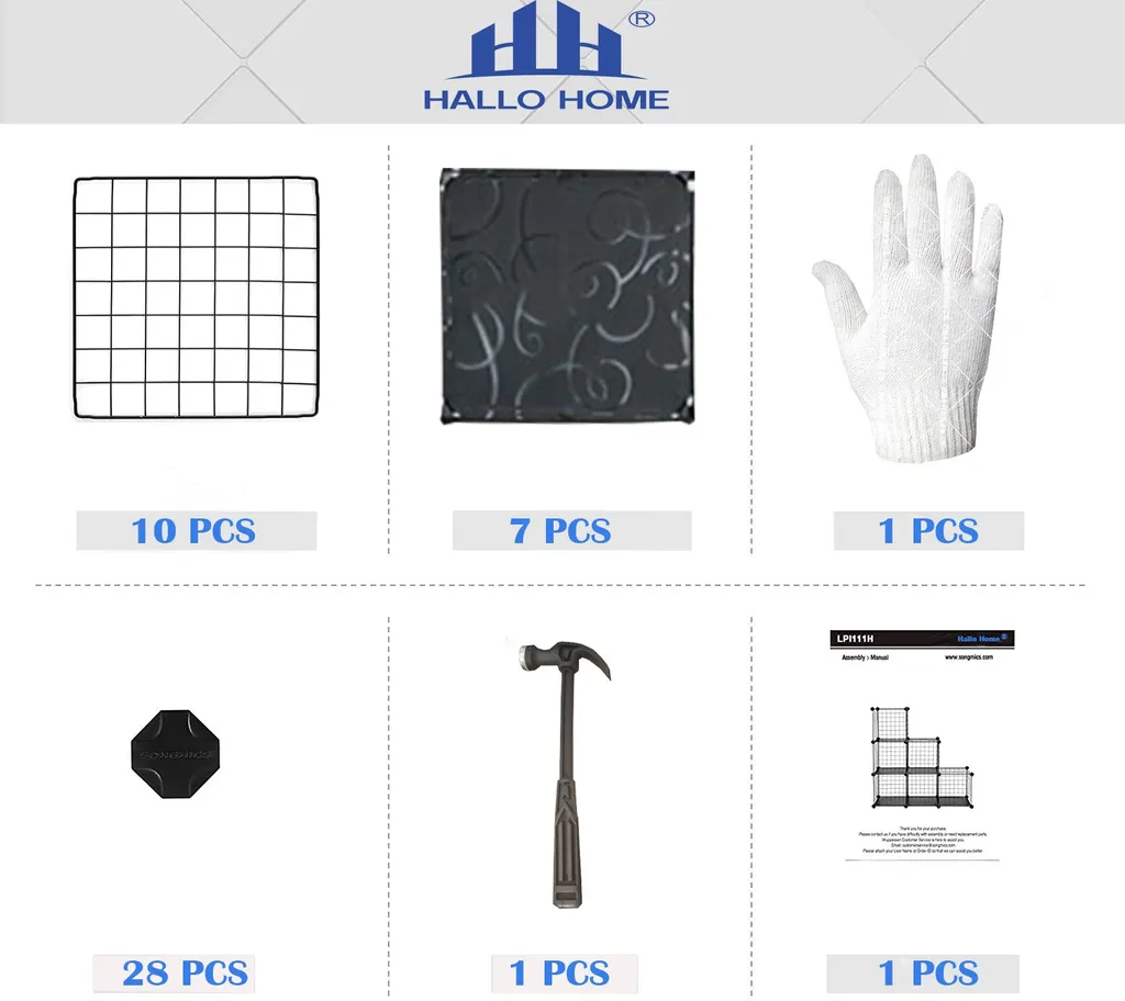 Glamexx24 Hallo Home® Regalsystem Aus Metalldraht,Schwarz+Eisendraht,20 Würfel,101.013a20 – Bild 5