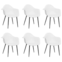 VidaXL Esszimmerstühle 6 Stk. Weiß PP