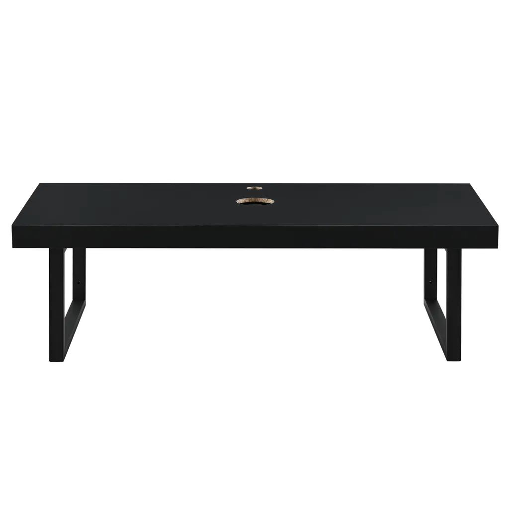 Waschtischplatte HLO-PX48 100x45x30 Cm Mit Handtuchhalter Schwarz Matt – Bild 4