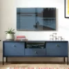 Mirjan24 TV-Lowboard Ewabes ESTV154, Loft Mediaschrank, Stilvoll Wohnzimmer TV-Schrank, Modernes Kollektion (Farbe: Marineblau)