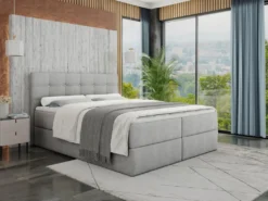 Boxspringbett PASCAL 160 Cm Schlafzimmerbett Ehebett Inkl. Bettkästen In Stoff« (Set, Inkl. Matratzne H3 Topper Und Bettkästen)