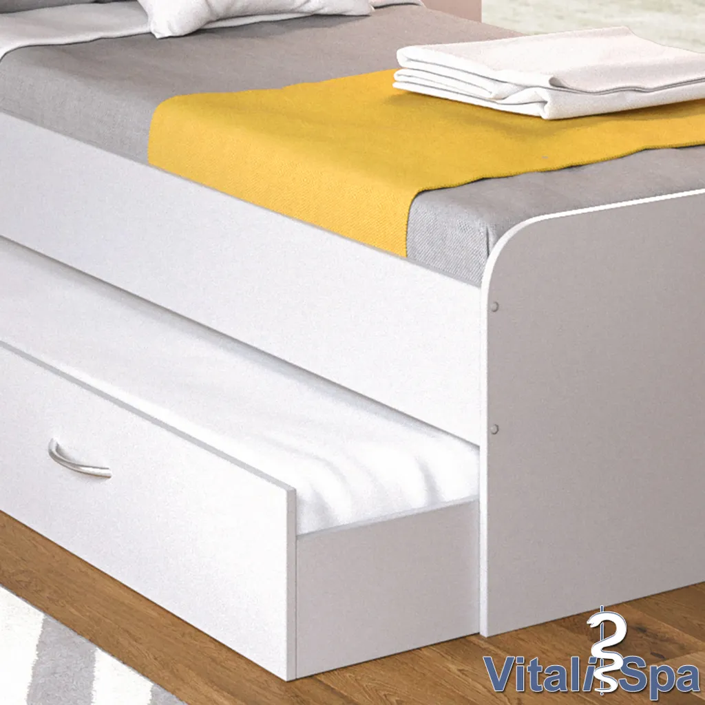 VitaliSpa Kojenbett Enzo Weiß 203,2 X 94 X 52,4 Cm Holzwerkstoff – Bild 5