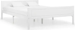 VidaXL Massivholzbett Kiefer Weiß 120x200 Cm