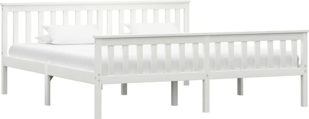 VidaXL Massivholzbett Weiß Kiefer 180x200 Cm