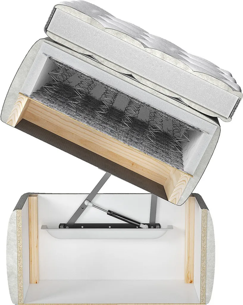 Mirjan24 Boxspringbett Dave, Stilvoll Doppelbett Mit Zwei Bettkästen, Matratze Und Topper (Farbe: Fresh 32, Größe: 160x200 Cm) – Bild 4