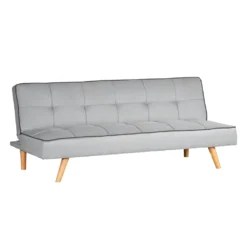 Schlafsofa Grau Sofa Mit Bettfunktion Klappbar Schlafcouch Gästebett