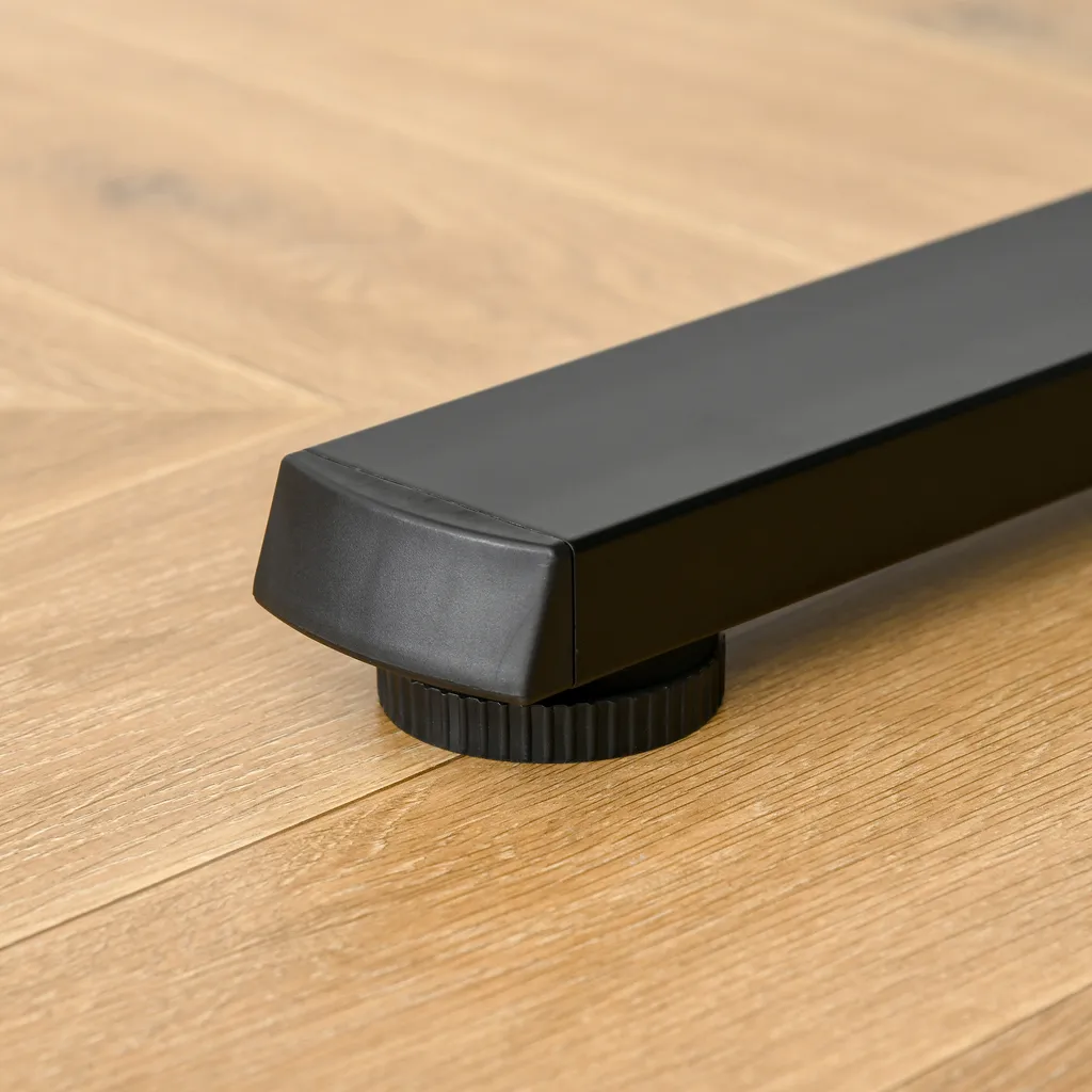 Vinsetto Elektrischer Schreibtisch Computertisch Höhenverstellbar Stehschreibtisch Bürotisch Schreibtischständer Speicherfunktion MDF Aluminium Natur+Schwarz 160 X 101 X 72-122 Cm – Bild 9