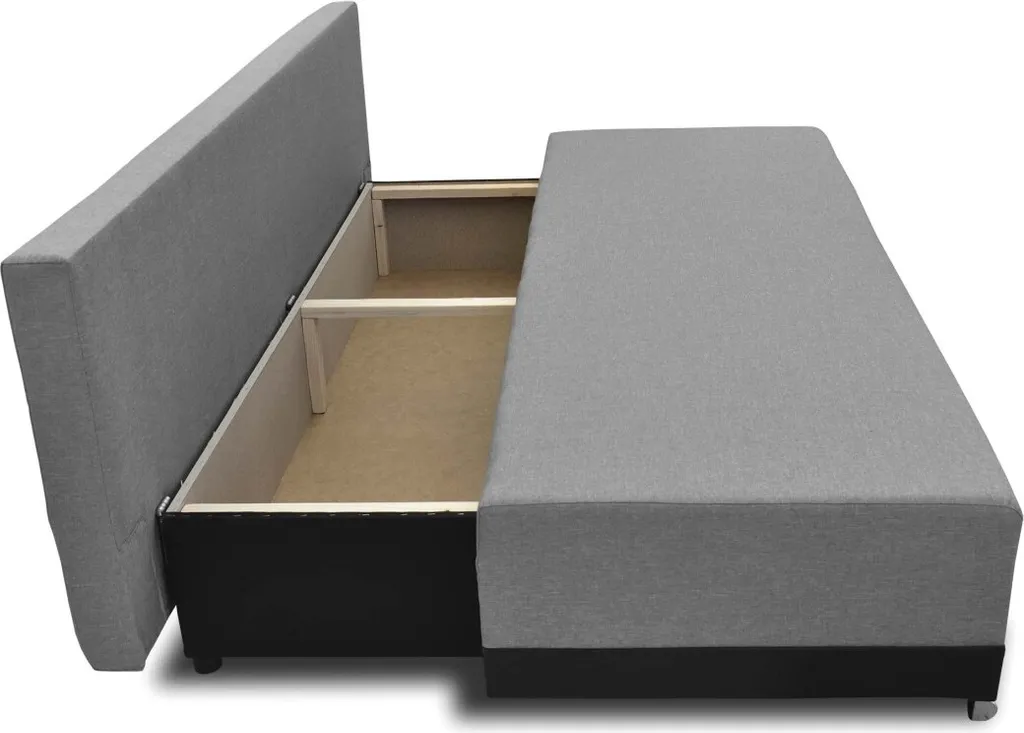 Bonni Schlafsofa ORLEAN, Sofa Mit Bettkasten Und Schlaffunktionn, Klappsofa, Schlafcouch, Bettsofa, Couch Vom Hersteller,Couch, Couchgarnitur, Sofagarnitur (schwarz) – Bild 4