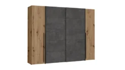 Kleiderschrank Drehtürenschrank NARAGO Artisan Eiche-grau 270 Cm - Die Möbelfundgrube