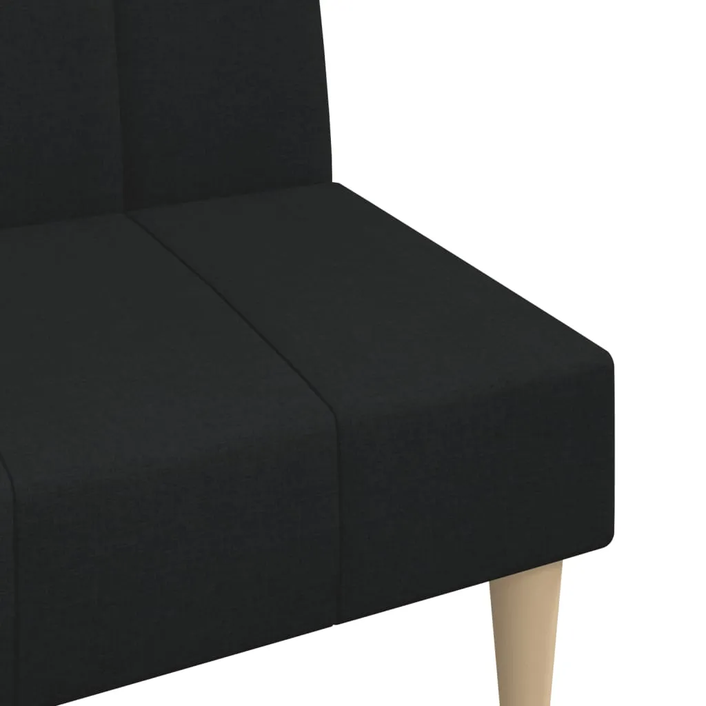 VidaXL Schlafsofa 2-Sitzer Schwarz Stoff – Bild 9