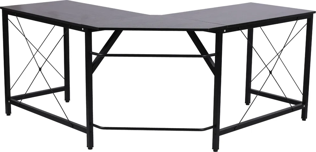 HOMCOM Computertisch Schreibtisch L-Form Eckschreibtisch Winkelschreibtisch MDF Schwarz 150 X 150 X 76 Cm – Bild 6