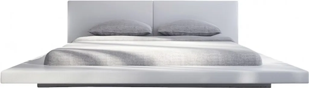 SalesFever Polsterbett 200 X 200 Cm | LED-Beleuchtung | Bezug Kunstleder | B 332 X T 244 X H 72 Cm | Weiß