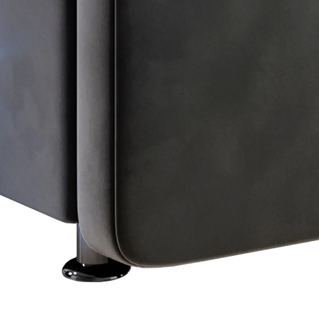 Juskys Boxspringbett Houston 140x200 Cm – Doppelbett Mit LED-Beleuchtung, Topper & Bonell-Federkern-Matratzen – Bett Polsterbett Grau Mit Stoff – Bild 11