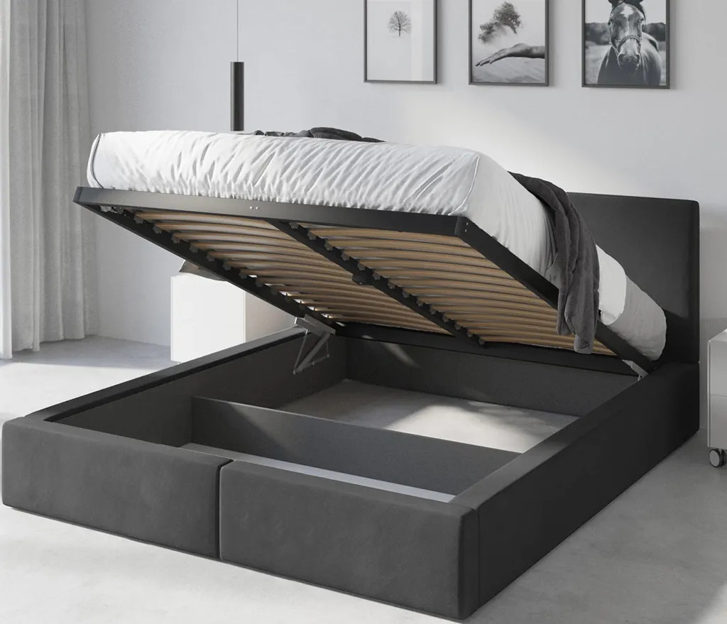 BMS Interbeds Polsterbett Hilton 160x200cm / 6 Farben, Mit 2 Schaumstoffmatratzen (gratis) Und Lattenrost – Bild 6