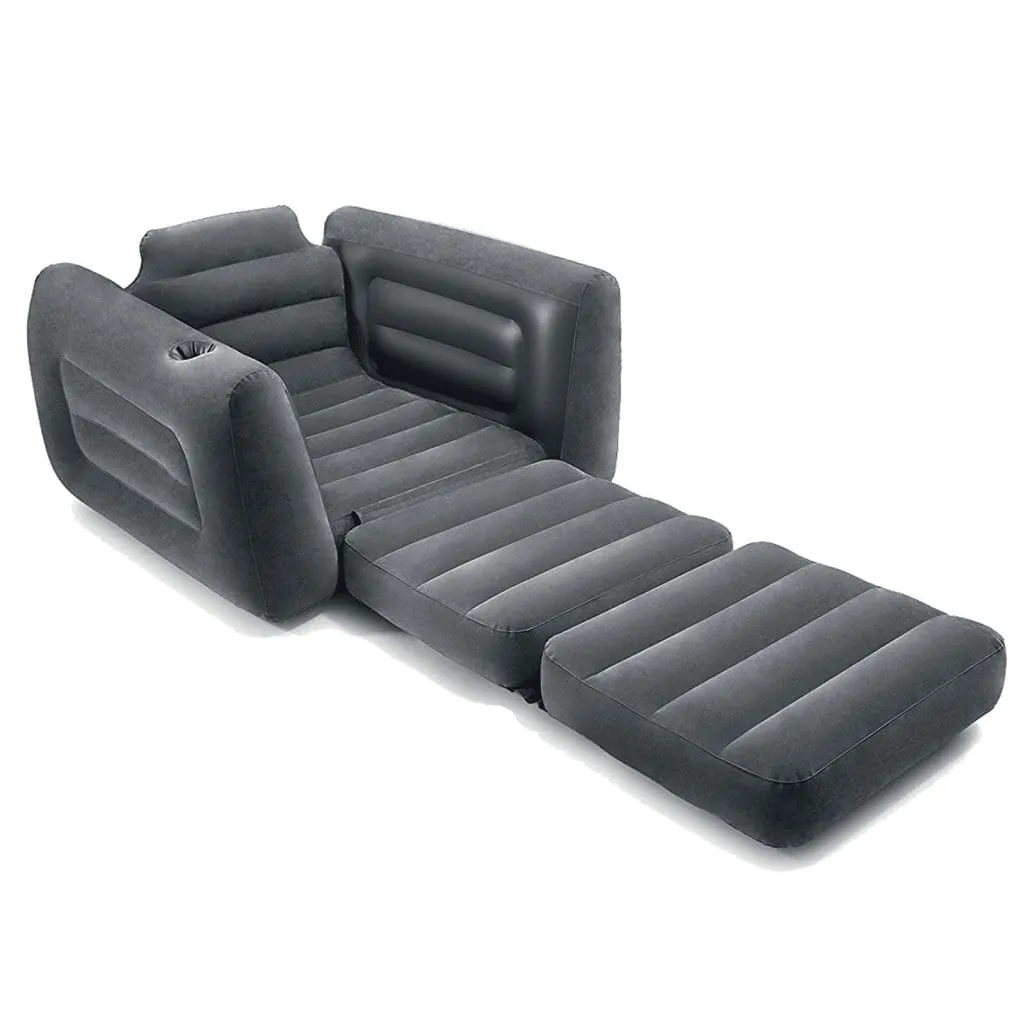 INTEX Ausziehbarer Sessel 117x224x66 Cm Dunkelgrau