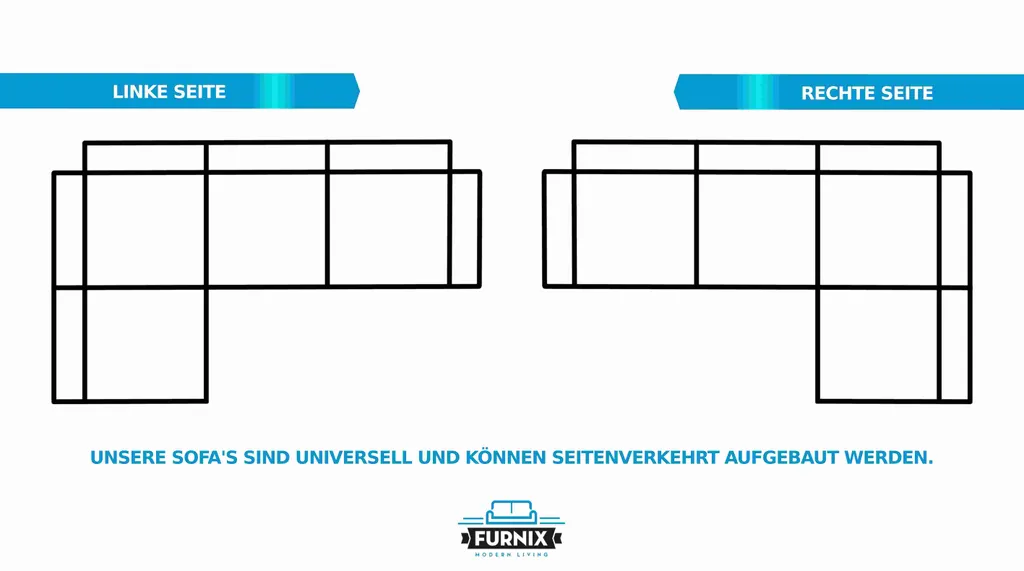 FURNIX Ecksofa CALVANI Schlaffunktion Bettkasten Kissen Couch Sofa L-Form MH 37 – Bild 6
