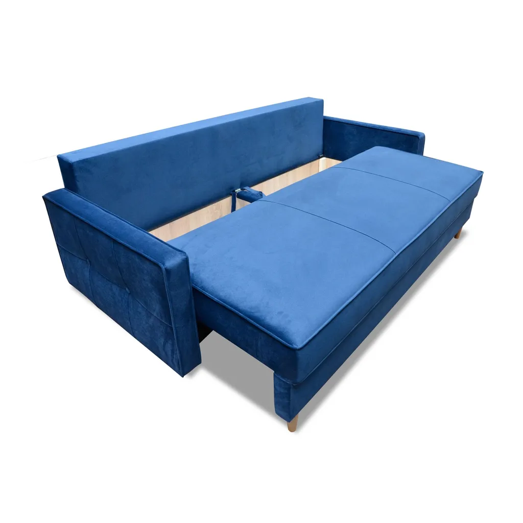 Sofa BROADWAY Mit Schlaffunktion Und Bettkasten - Originelles Design Und Hohe Qualität - Schlafsofa Für Wohnzimmer - Länge 213 Cm - Gelb – Bild 3