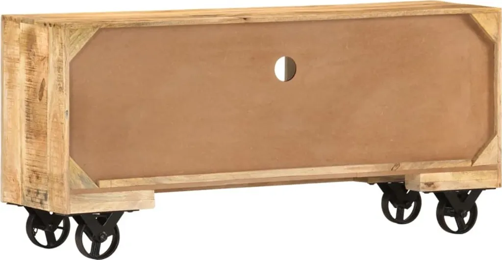 VidaXL TV-Schrank Raues Mangoholz 110x30x50 Cm – Bild 3