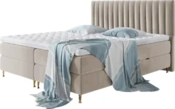 Mirjan24 Boxspringbett Elegance, Stilvoll Doppelbett Mit Zwei Bettkästen Und Topper (Farbe: Fresh 01, Größe: 180x200 Cm)