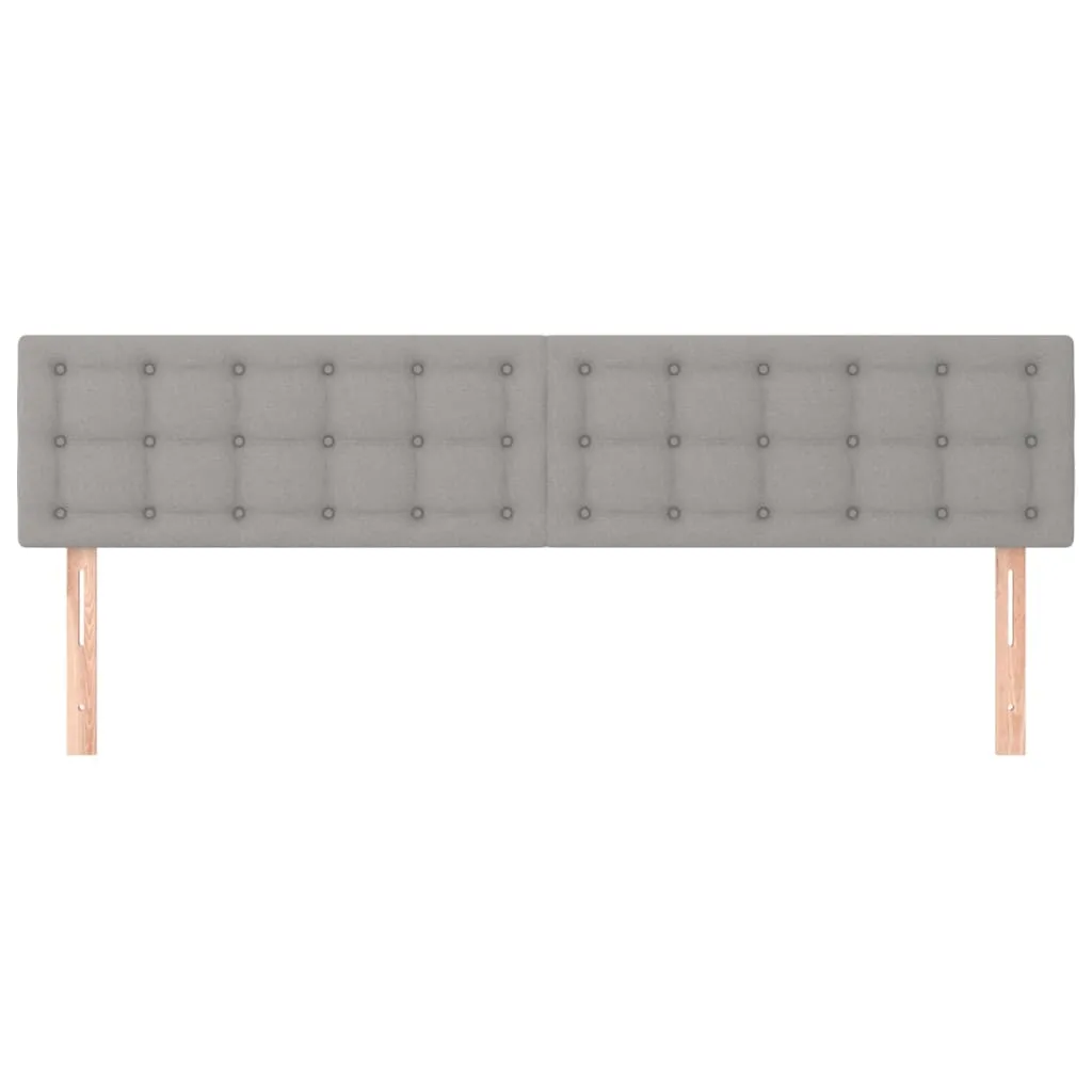 VidaXL Kopfteile 2 Stk. Hellgrau 80x5x78/88 Cm Stoff – Bild 3