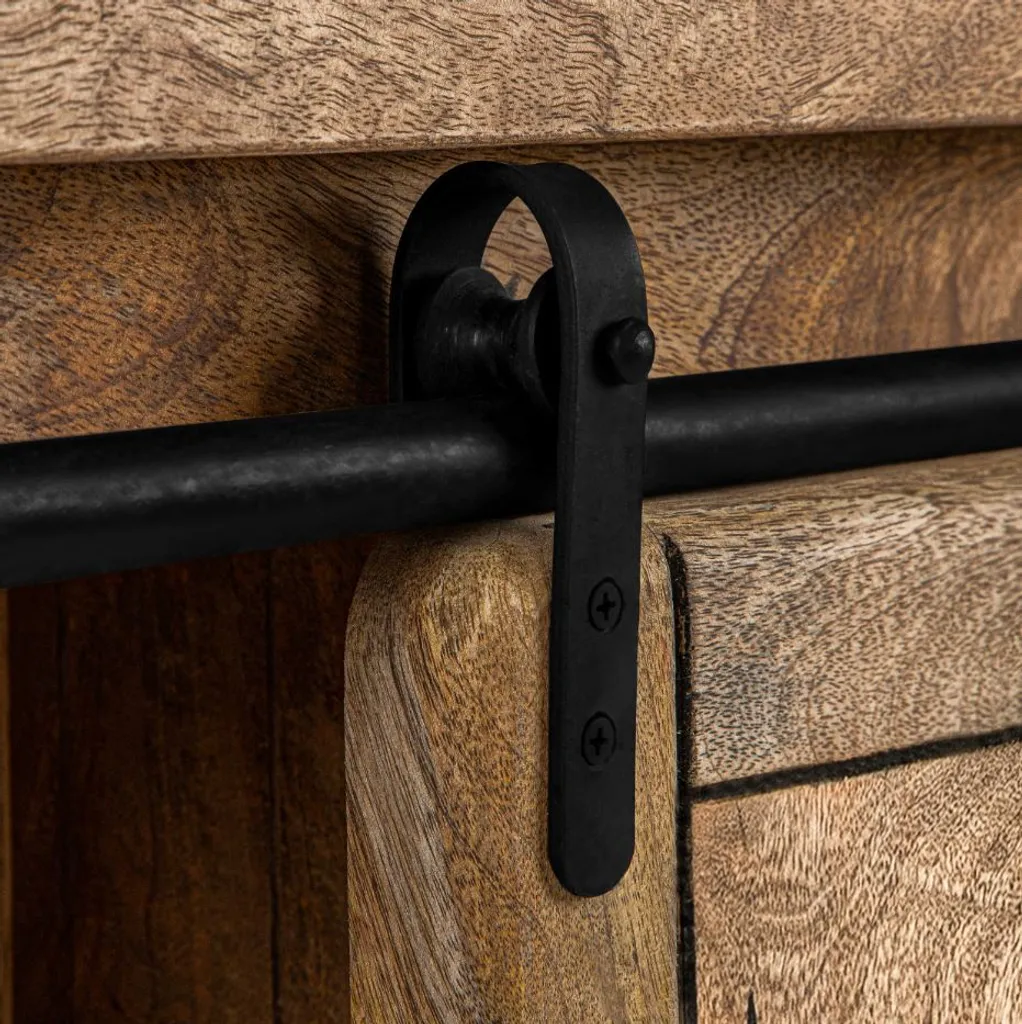 Wandregal II 105cm 'Railroad' Mango & Eisen – Bild 4