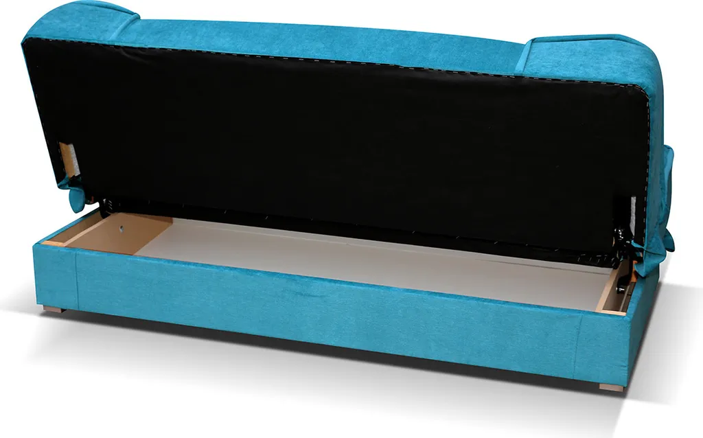 Mirjan24 Schlafsofa Gabi Mit Bettkasten, 3 Sitzer Sofa, Couch Mit Schlaffunktion, Stilvoll Bettsofa, Wohnzimmer Polstersofa (Orinoco 22) – Bild 4