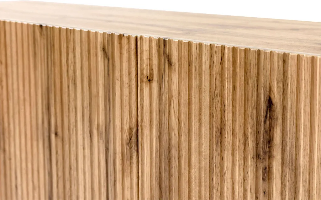 Mirjan24 TV-Lowboard Vamos 200, TV-Tisch Mit 4 Türen, Modern Wohnzimmer TV-Kommode, Stilvoll Kolektion (Farbe: Wotan / Schwarz Füße) – Bild 8