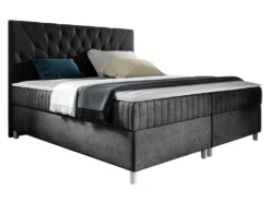 Mirjan24 Boxspringbett Prowansja, Ehebett Mit Zwei Bettkästen, Doppelbett Mit Topper, Schlafzimmer (Manila 18, Größe: 180x200 Cm)