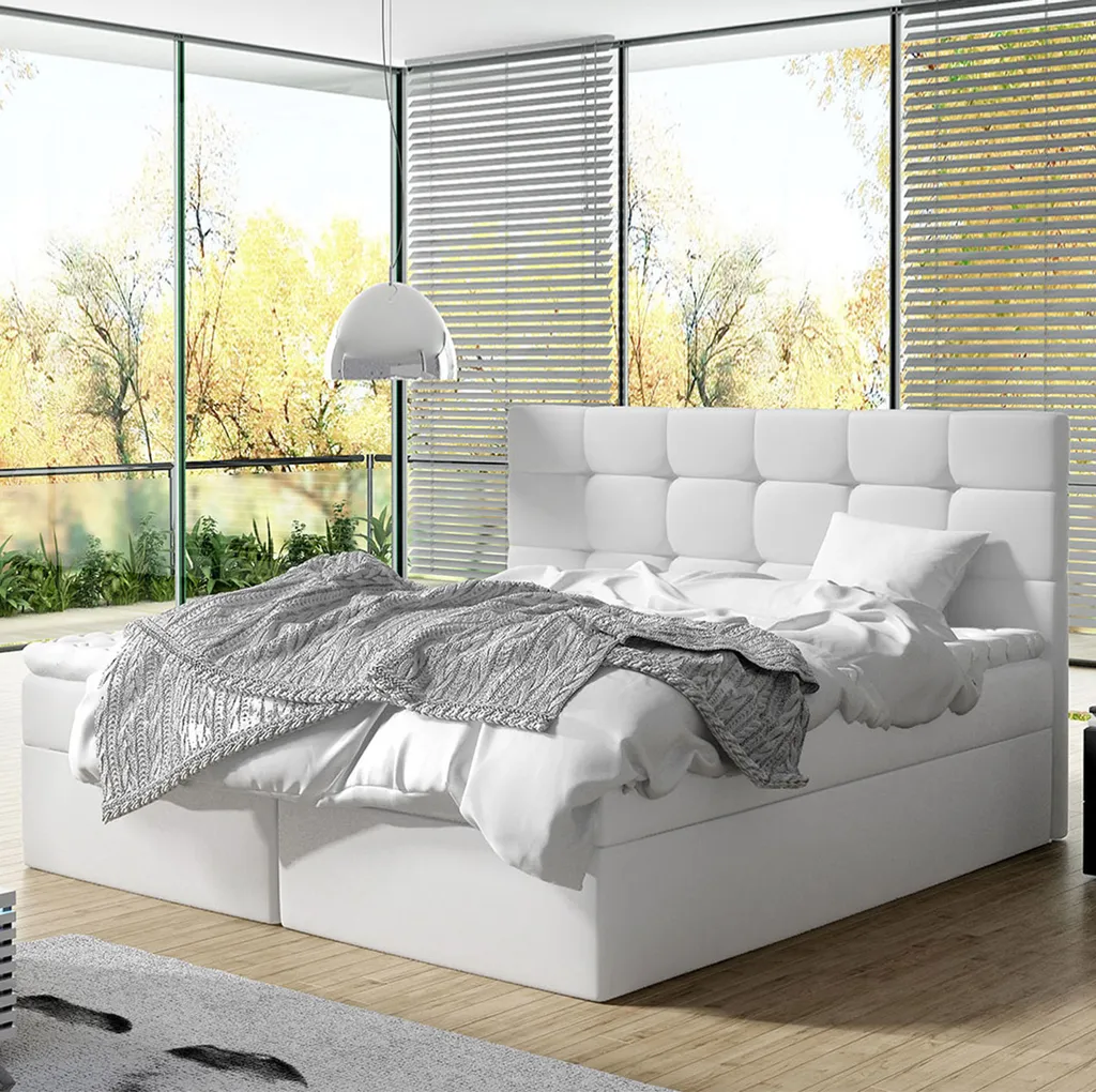 Mirjan24 Boxspringbett Luanda, Doppelbett Mit Zwei Bettkästen Und Matratze, Ehebett (Farbe: Soft 017, Größe: 180x200 Cm) – Bild 2