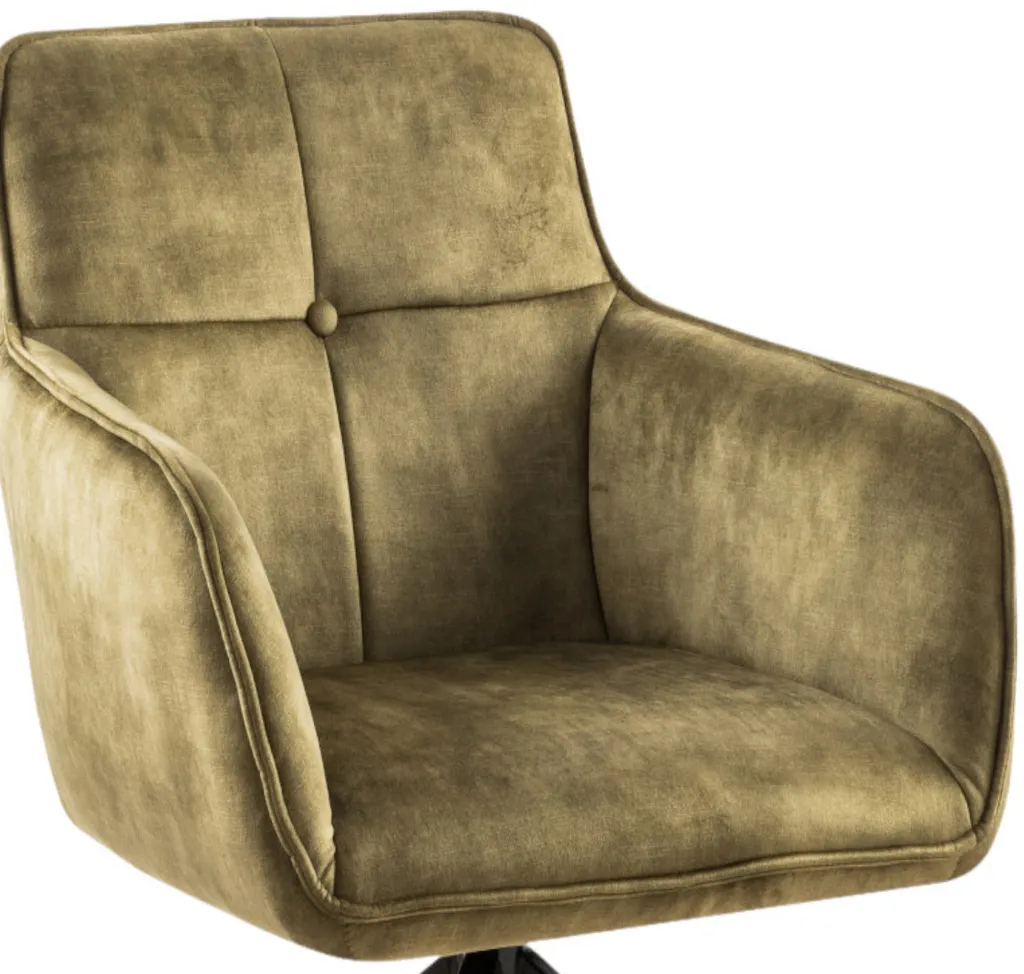 Esszimmerstuhl Armlehnenstuhl Mit Absteppungen Olivgrün Schwarz MALAGA – Bild 4