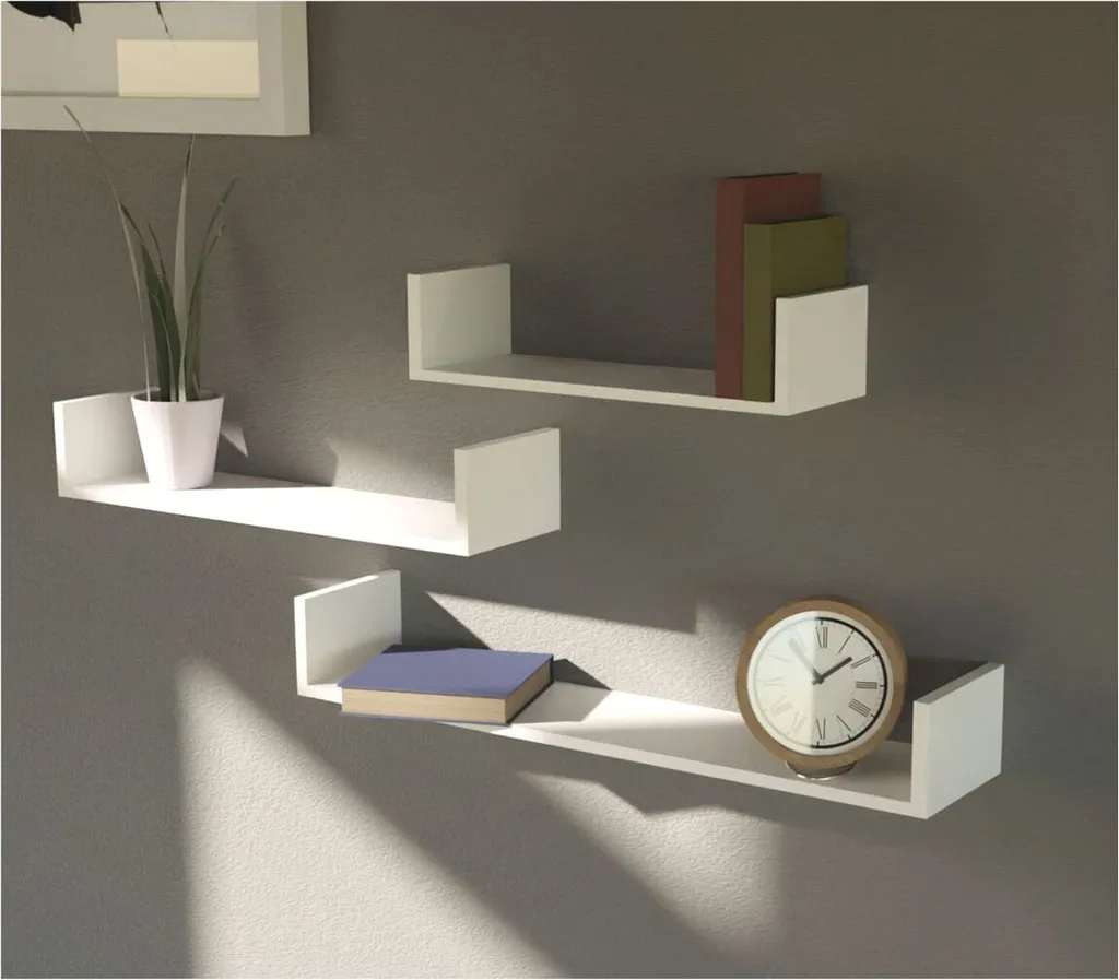 Linder Exclusiv WR112 Wandregale Weiß 3-er Set MDF PVC Bis 8kg Belastbar – Bild 3