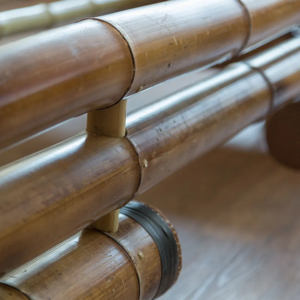 Homestyle4u 32, Bambusbett 140x200 Cm Bettgestell Mit Lattenrost Holzbett Futonbett Bambus Braun – Bild 5